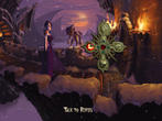 Dunkle Taten: Das Steuerkreuz erinnert an das legendäre Münzen Interface aus [b]Monkey Island 3[/b]. Wenn Sie die linke Maustaste gedrückt halten, erscheint das Symbol mit allen Aktionsmöglichkeiten: Vampirfähigkeiten, Froderick benutzen, Benutzen / Nehmen oder Anschauen.