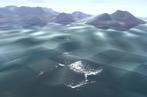 Nvidia: Eine Demo-Insel vor dem Einsatz von Tesselation.