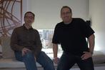 Seit mehreren Jahrzehnten im Spielgeschäft dabei: Michael "Maxx" Kaufman und Matthew Findley (rechts) von inXile Entertainment.