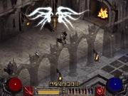 Lichtgestalt Im letzten Level begegnen Sie einem Erzengel, der Ihnen beim Kampf gegen Diablo mit gutem Rat zur Seite steht.