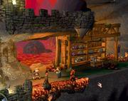 Hei&szlig;e Sache: Tief im Erdinnern schmilzt das Gestein zu Lava und sorgt f&uuml;r stimmungsvolle Level-Beleuchtung.