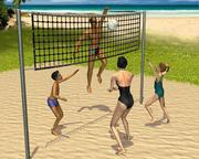 Die Sims vertreiben sich die Zeit im neuen Add-on zum Beispiel mit Beach-Volleyball.