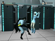 Batman verprügelt auch die Vertreter des schwachen Geschlechts, um Gotham zu retten.