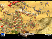 So geordnet, wie die Entwickler hier in einem Screenshot glauben machen wollen, laufen die Schlachten in Rise of Nations noch nicht ab. An der Truppen-KI wird noch gearbeitet.