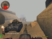 Im Panzer unterwegs.