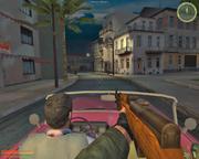 Wenn keine Milit&auml;rkarosse zur Hand ist, k&auml;mpfen Sie sich in Vietcong 2 auch mal im schrillen Zivilfahrzeug durchs Schlachtfeld.