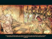 Die Zwischensequenzen sind im schlichten Comic-Stil gehalten und erinnern stark an Asterix und Obelix.