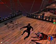  Um ein Schiff zu entern, müssen Sie nur den Kapitän besiegen. Jedoch warten einige Matrosen auf dem Weg dorthin.