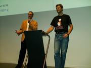 Niki Laber und Hannes Seifert (rechts) vom neugegründeten Entwicklerstudio Deep Silver Vienna.