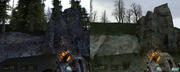 Dank FakeFactory (links) gibt es in der Mission Highway 17 nun dicht bewachsene Wälder. 

 