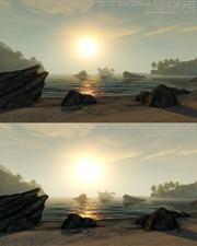 Crysis Warhead - Oben: Custom-Config von Mster, unten: Spieleinstellung 'Enthusiast'.