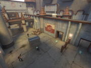 Auf der Team Fortress 2-Karte Castle 4 verteidigt das Team sechs Punkte.