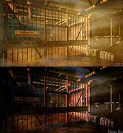 Unten: Deus Ex 3-mit veränderten Farben, oben das Original.