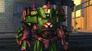 Lex Luthor in seinem biomechanischen Power Suit.