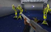 Deus Ex - The Nameless Mod:  Die neue Shotgun hat eine große Durchschlagskraft.