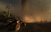 Selbst riesige Tornados können Ihnen in FUEL 'über den Weg laufen'...