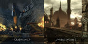 Grafikvergleich: CryEngine 3 gegen Unreal Engine 3. 