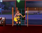 Wenn es unsere virtuelle Freundin irgendwann tatsächlich einmal zu Weltruhm bringen soll, muss sie zuvor die Gitarre im Schlaf spielen können.
