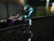 Ebenfalls ein Produkt der Open-Source-Gemeinde: Alien Arena 2009. Um unter Linux zu spielen ist auch hier kein Emulator notwenig. 
