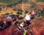 Um die Tiberium-Knoten entwickeln sich erbitterte Kämpfe zwischen Crawlern. 