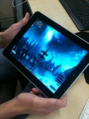 World of Warcraft auf Apples IPad - gestreamt über Dave Perrys Gaikai-Service. 