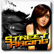 Street Racing-Fans laufen Sturm.