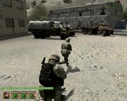 Dieser feindliche Soldat rennt stur an uns vorbei - genau wie das Dutzend Kollegen, das ihm folgt.