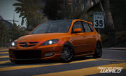 Dieser schnittige Mazdaspeed 3 lässt sich mittels PC-Games-Code gratis freischalten.