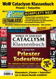 Aktuell im Handel: PC Games Extraklasse 5/11 inklusive dem brandneuen Klassenbuch zu den WoW-Klassen Priester und Todesritter.