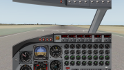 Nicht alles ist perfekt in X-Plane 10. Hier fehlt beispielsweise das 3D-Cockpit. Unschön.