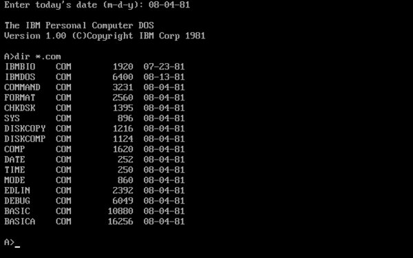 MS-DOS 1.0