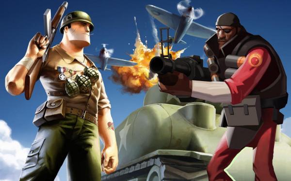 Kampf der Comic-Shooter: Team Fortress 2 vs. Battlefield Heroes -  Welches Spiel hat den schöneren Comic-Look?