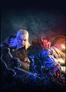 Das Monster bereut gerade seinen Angriff auf Geralt, der es mithilfe einer Eisenkette in den Würgegriff genommen hat.