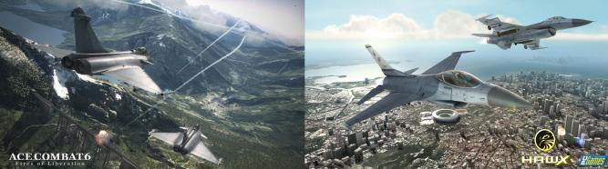 H.A.W.X. vs. Ace Combat 6 - Kann Ubisoft den Konsolentitel grafisch überflügeln?