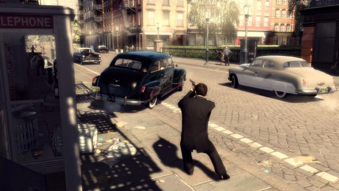 Wenn es brenzlig wird, fliehen Mafiosi stilecht in einer hübschen Limousine. 