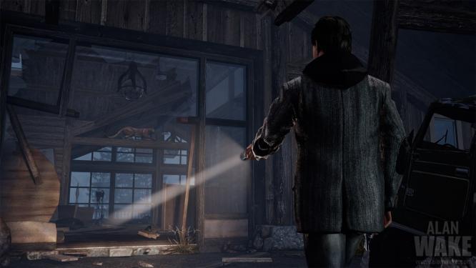 Eine Szene aus der E3-Demo. Alan findet Rustys zerstörte Hütte und folgt seiner Spur.
