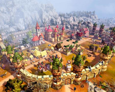 Auch im siebten Siedler-Teil sind die Städtchen detailliert und bunt gestaltet.