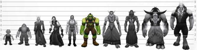 Männliche Orcs können bis zu zwei Meter groß werden und sind durch ihre extreme Breite eine beeindruckende Erscheinung. 