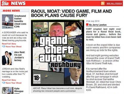 GTA Rothbury: So sah die -inzwischen entfernte- Falschmeldung des Daily Star aus.