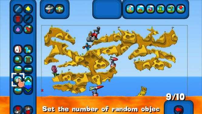 Worms Reloaded bietet einen Editor für neue Landschaften.