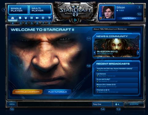 Die Oberfläche des Battle.net.