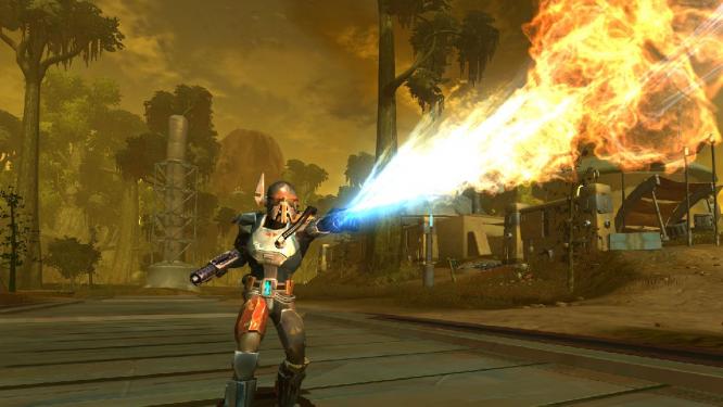 Der Kopfgeldjäger in SWTOR ist eine Klasse, die sich wahlweise im Fernkampf oder Nahkampf wohl fühlt.