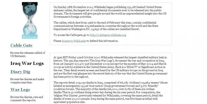Wikileaks wurde am vergangenen Sonntag Ziel einer Denial of Service-Attacke und war so über mehrere Stunden nicht mehr erreichbar.