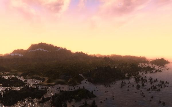 The Elder Scrolls 3: Morrowind mit einer beeindruckenden Wasser-Darstellung und und sehenswerter Postkarten-Optik. Beide Screenshots stammen ebenfalls vom PC Games-Communitymitglied 'BlackFog'.