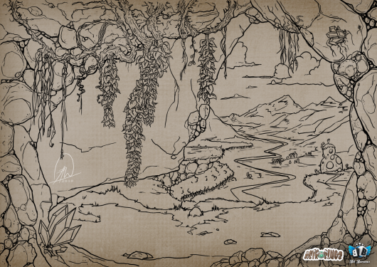Der Planet 'Slegmo' - Schritt 2: Outlines & Details