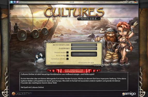 Cultures Online verbindet Aufbau- und RPG-Elemente miteinander. So kann der Spieler nicht nur seine Wikinger-Kolonie aufbauen, sondern auch eine Gruppe von Helden steuern.