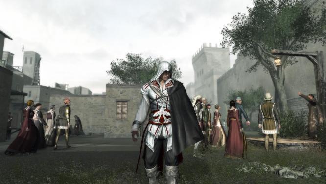 Eine große Stadt muss auch mit entsprechend vielen Bewohnern ausgestattet sein. Dennoch wirkten manche Städte immer noch nicht authentisch. Im Bild: Assassin's Creed 2