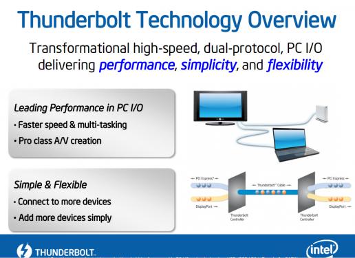 Ab April 2012 wird es die Schnittstelle Intel Thunderbolt auch in Windows-PCs geben. (2)