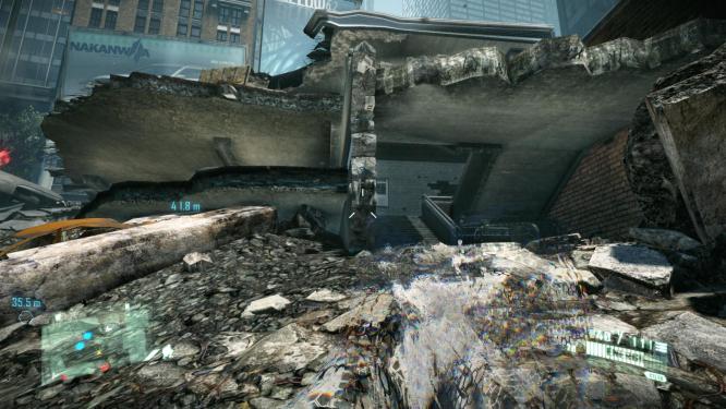 Hier sehen Sie Crysis 2 mit der Grafikeinstellung 'Extrem'. Auf dem nächsten Bild bekommen Sie die Einstellungen 'Hoch' zu Gesicht.