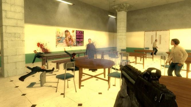 The School Shooter ist eine Mod für Half-Life 2. Die makabere Modifikation simuliert einen Amoklauf.